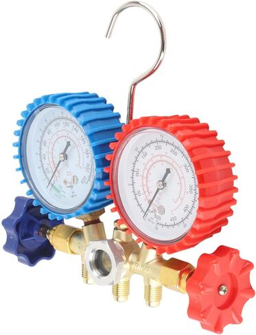 Walfront HVAC AC Refrigeration Kit, Brass Material, 3 Functions Including Pressure and Temperature Testing for Air Conditioning Systems in Saudi Arabia