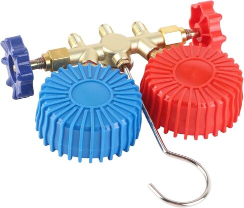 Walfront HVAC AC Refrigeration Kit, Brass Material, 3 Functions Including Pressure and Temperature Testing for Air Conditioning Systems in Saudi Arabia