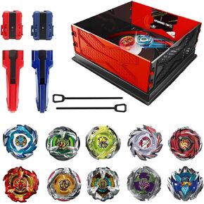 ASVEXKW Battling Tops Burst Toy Game Set Great Birthday Gift for Children Kids Boys Ages 6 8 10 12+ Battle Gyro Battling Tops Set 4 Spinning Tops 2 Launchers in Saudi Arabia