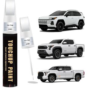 Ice Cap/Super White(040) Car Paint Touch Up Pen Compatible with Toyota, 2-In-1 Color Accurate Touch Up Car Scratch Repair Paint Match Toyota Series Automotive Scratch Remover for Nicks & Chips Repair in Kuwait