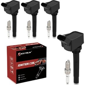 UF716 Ignition Coil Pack and Iridium-Platinum Spark Plugs Set of 4 Compatible with Audi A3 A4 A5 A6 Q5 Q7 S3 VW Beetle Golf Jetta 2014-2021 Replaces#UF797 UF793 UF771 UF765 UF752 in Kuwait