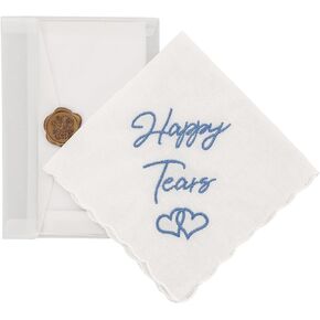 Happy Tears Handkerchief, 11.81 * 11.81in Wedding Handkerchief, Blue Wedding Gift in Kuwait