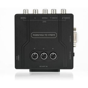 محول مكونات RGBS/SCART/VGA إلى YPBPR - يدعم سطوع الألوان القابل للتعديل (R/G/B)، محول ألعاب الفيديو التوصيل والتشغيل بدون تأخير، لـ PS2/PS1/N64/Genesis/Dreamcast/MD/Saturn in Kuwait