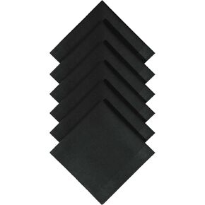 مناديل سوداء رائعة للرجال مناديل رجالية من القطن الناعم للرجال منديل أسود سادة لحدث الجنازة التذكاري in Kuwait