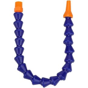 Pneumatic Tube 1/4" 3/8" 1/2" Male Thread Plastic Flexible Water Oil Coolant Pipe Hose for lathe machine(Round(without tap),G1I4-300mm) in Kuwait