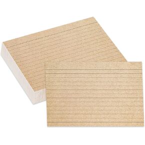 الصفحة الرئيسية ميزة بطاقات الفهرس ذات الوجهين المسطرة من كرافت تان، وبطاقات ملاحظات الملفات (4 × 6) in Kuwait