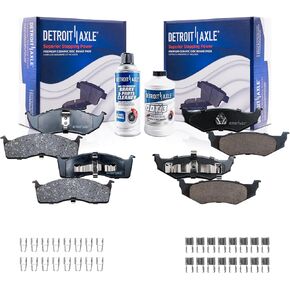محور ديترويت - وسادات الفرامل الخلفية لـ 2004-2011 Ford F-150 2006-2008 Lincoln MARK LT, 2005 2006 2007 2008 2009 2010 وسادات فرامل سيراميك مع استبدال الأجهزة in Saudi Arabia