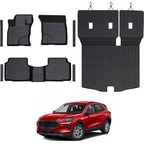 Floor Mats for Ford Bronco 2021-2026, All Weather Floor Mats Trunk Cargo Liner with Backrest Protectors and Door Sill Guards Accessories, Full Coverage Set (Fit 4 Door Models) in Kuwait