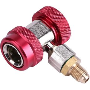 R134A C Quick Coupler Set, High Low Side Connector, Extractor Valve Core Coupler for Automotive Air Conditioning System (red high voltage) in Kuwait