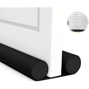 Door Draft Stopper, 32"-38" W Weather Stripping Draft Stopper for Bottom of Door - Noise Blocker Black Gap Stoppers Door Draft Guard for Bathroom, Home, Diningroom in Kuwait