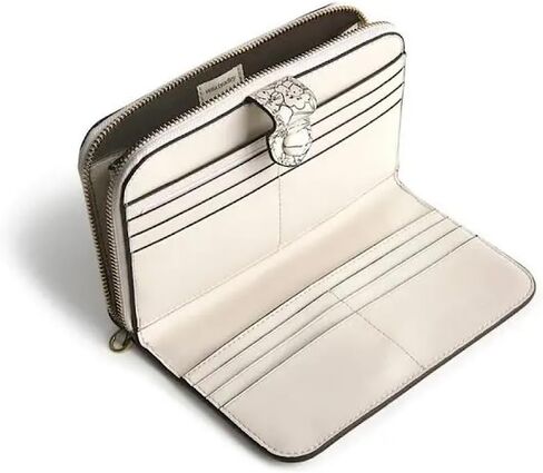 Large Tab Wallet in Leather Bloom Cottage Cream in Saudi Arabia