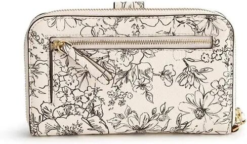 Large Tab Wallet in Leather Bloom Cottage Cream in Saudi Arabia