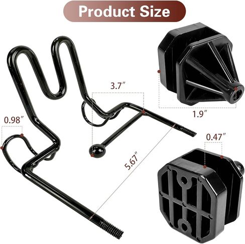 2-Pack Truck Hard Hat Holder, Multi-Functional Accessory with Three Extra Hooks, Perfect for Storing Hard Hats, Safety Vests, Tool Bags and Cowboy Hat in Kuwait