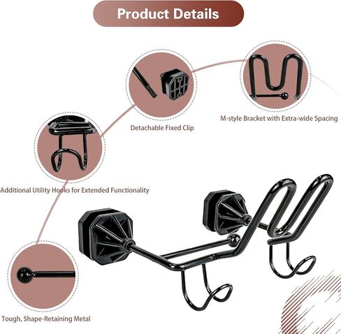 2-Pack Truck Hard Hat Holder, Multi-Functional Accessory with Three Extra Hooks, Perfect for Storing Hard Hats, Safety Vests, Tool Bags and Cowboy Hat in Kuwait