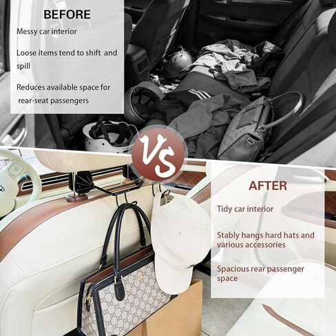 2-Pack Truck Hard Hat Holder, Multi-Functional Accessory with Three Extra Hooks, Perfect for Storing Hard Hats, Safety Vests, Tool Bags and Cowboy Hat in Kuwait