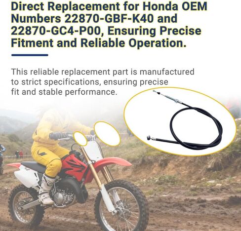 22870-GBF-K40 كابل القابض لهوندا CR80 CR80R CR85R CR85RB | يستبدل 22870-GC4-P00 | 1 حزمة استبدال كابل القابض للدراجة الترابية in Kuwait