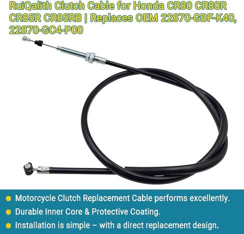22870-GBF-K40 كابل القابض لهوندا CR80 CR80R CR85R CR85RB | يستبدل 22870-GC4-P00 | 1 حزمة استبدال كابل القابض للدراجة الترابية in Kuwait