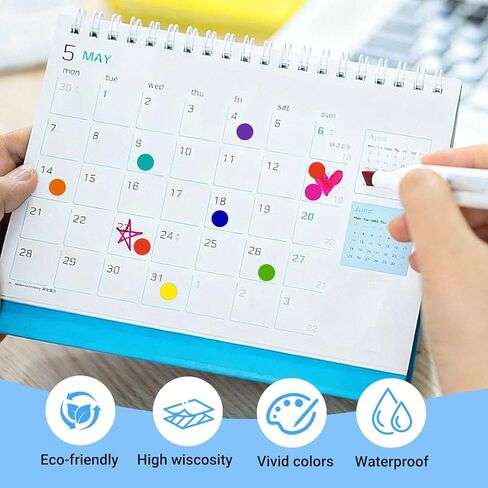 KEYBOO 6000 جهاز كمبيوتر شخصى ملصقات نقطة صغيرة 1/4 "دائرة نقطة ملصقات مستديرة اللون الترميز ملصق التسمية، ملصقات صغيرة ملونة ملصق صغير للأطفال الصغار ملصقات صغيرة في 10 ألوان للمكتب والفصول الدراسية in Kuwait