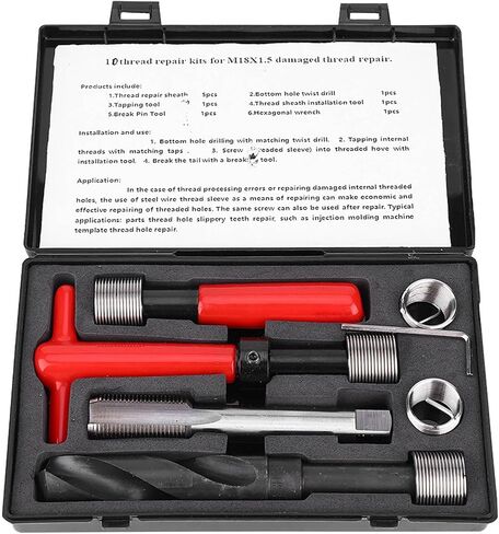Focket M18x1.5 السيارات موضوع إصلاح الحفر الحنفية وجع إدراج، أداة تحويل موضوع مريحة لقطع غيار السيارات in Kuwait
