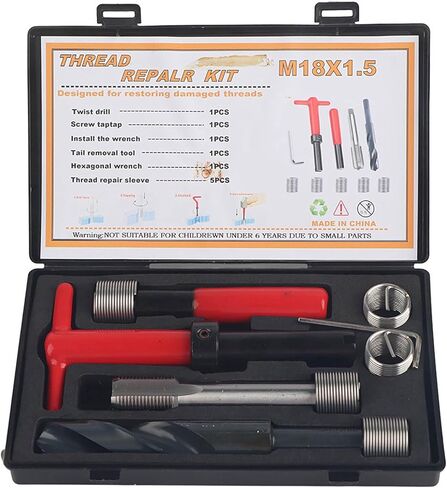 Focket M18x1.5 السيارات موضوع إصلاح الحفر الحنفية وجع إدراج، أداة تحويل موضوع مريحة لقطع غيار السيارات in Kuwait