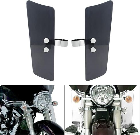 دراجة نارية عالمية دخان أمامي مناسب لشوكة الرياح مع مجموعة أدوات تركيب مناسبة لـ H-onda VT1100C2 Shadow Saber Harley FLHR2 Y-amaha XVS11A K-awasaki VN1500/2000 S-uzuki in Kuwait