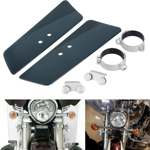 دراجة نارية عالمية دخان أمامي مناسب لشوكة الرياح مع مجموعة أدوات تركيب مناسبة لـ H-onda VT1100C2 Shadow Saber Harley FLHR2 Y-amaha XVS11A K-awasaki VN1500/2000 S-uzuki in Kuwait