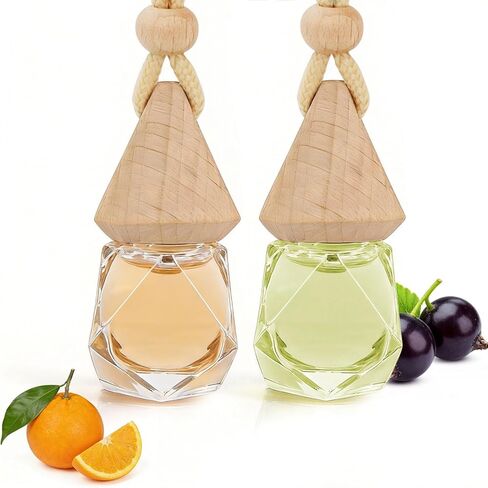موزع معطر هواء للسيارة مكون من قطعتين معطر هواء معلق - معطرات سيارة برائحة زنبق الياسمين، مشبك تهوية طويل الأمد 120 يومًا، 0.34 أونصة معطرات هواء للسيارات هدايا لعيد ميلاد النساء in Kuwait