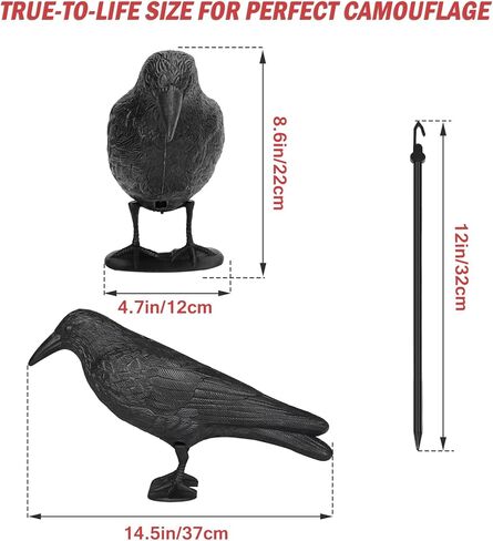 شرك الغراب آرتشريست، بلاستيك كامل الجسم لجذب أفخاخ الصيد، ديكور فناء الحديقة وديكور الهالوين in Kuwait