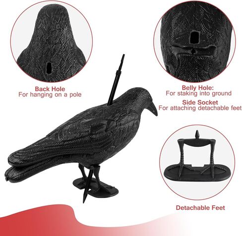 شرك الغراب آرتشريست، بلاستيك كامل الجسم لجذب أفخاخ الصيد، ديكور فناء الحديقة وديكور الهالوين in Kuwait