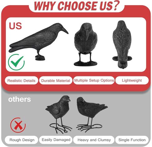 شرك الغراب آرتشريست، بلاستيك كامل الجسم لجذب أفخاخ الصيد، ديكور فناء الحديقة وديكور الهالوين in Kuwait