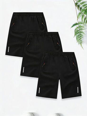 3PCS Boys' Casual Sports Shorts - Quick-Dry, Stretch Fit for Active Kids, Multi-Pack in Saudi Arabia