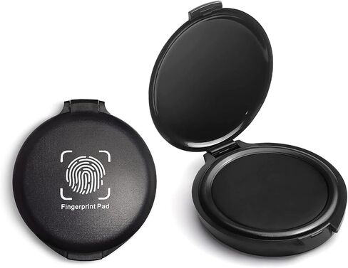 SAYEEC Fingerprint Ink Pad Thumbprint Ink Pad for Office Notary Supplies Identification Security ID Fingerprint Cards Law Enforcement Fingerprint Kit Thumb Print Ink Pad Stamp Pad (Blue-2 Pack) in Saudi Arabia