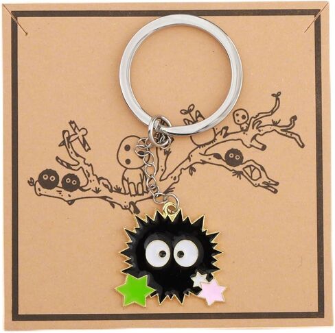 MAOFAED Cartoon Character Key ring for Car/Keys/Purse/Bag, Cute Cartoon Keychain for Fans Anime Lover Gift(sootky) in Saudi Arabia