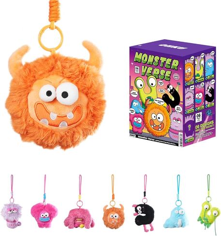 Monster Verse Quirky Work Fam Plush Charm Blind Box Random Design Action Figures Collectible Toys Home Decorations Holiday Birthday Gifts (Single) in Saudi Arabia