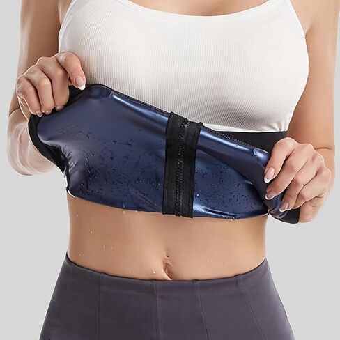 Women's sauna waist trainer shapewear, fitness, tummy control, buttock lifting, sweating, fat burning, and weight loss. in Saudi Arabia
