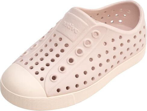 Native Shoes Kids Jefferson (طفل صغير/طفل كبير) - أحذية للأطفال - جزء علوي من مادة EVA - بطانة ونعل داخلي من مادة EVA وردي بارد/أبيض 12 Little Kid M in Kuwait