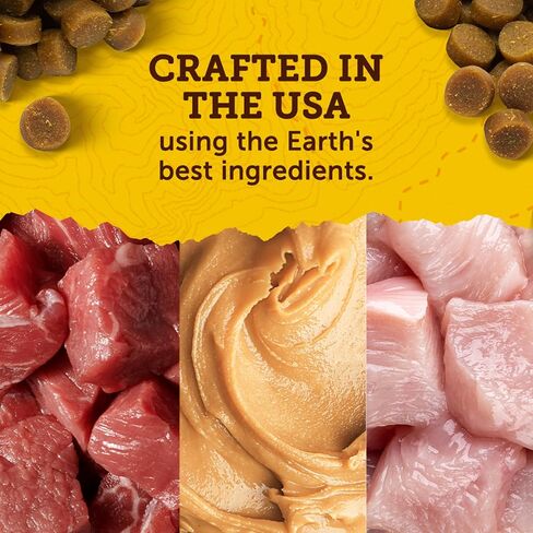 مكافآت تدريب الكلاب الصغيرة الطبيعية من زوك، وصفة لحم البقر، مكافآت ناعمة للكلاب الصغيرة مع الفيتامينات والمعادن، مصنوعة لجميع أحجام السلالات (لحم البقر، 6 أونصة (عبوة من 6)) in Kuwait