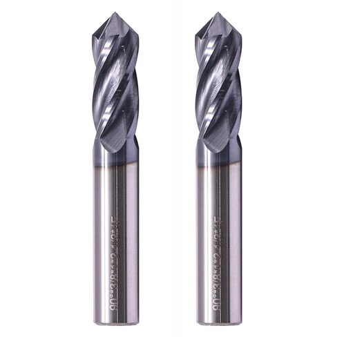High Performance 2Pcs 1/4" 4-Flute 90 Degree Solid Carbide Drill Mill - AlTiN Coated, 90° Included Angle, 4 Flute, 1/4" Cutting diameter, 1/4" Shank diameter, 3/4" Length of Cut, 2-1/2" Overall Length in Kuwait