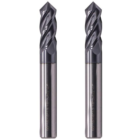High Performance 2Pcs 1/4" 4-Flute 90 Degree Solid Carbide Drill Mill - AlTiN Coated, 90° Included Angle, 4 Flute, 1/4" Cutting diameter, 1/4" Shank diameter, 3/4" Length of Cut, 2-1/2" Overall Length in Kuwait