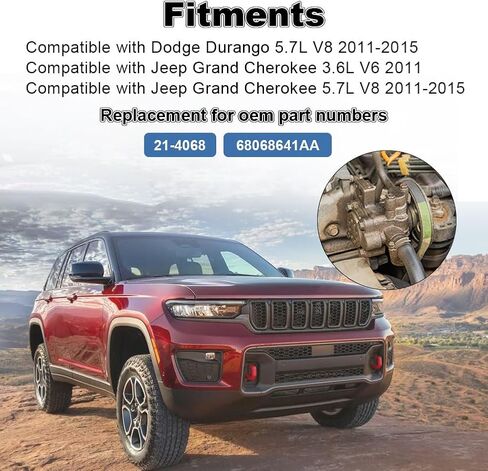 مضخة توجيه كهربائية مع بكرة متوافقة مع جيب جراند شيروكي دودج دورانجو 5.7 لتر V8 2011 2012 2013 2014 2015، بديلة لـ 21-4068، 68068641AA in Saudi Arabia