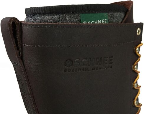 حذاء SCHNEE'S Extreme مقاس 13 بوصة معزول، 1000 جرام ثينسوليت، جلد مدبوغ بالزيت، نعل خارجي مميز، بني in Kuwait