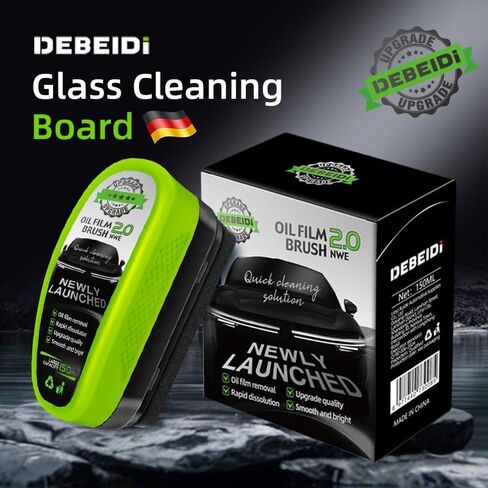 Easywave Clear Vision Glass Cleaner: 2026 New Automotive Glass Oil Film Cleaner for Car Windshield Cleaning Tool with Extra Cleaner, Universal Anti-Rain Fog Cleaning Glass Brush (2) in Saudi Arabia