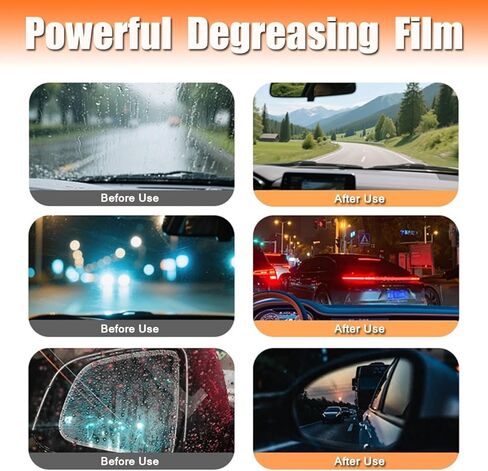 مزيل غشاء الزيت الزجاجي للسيارة، مركب زجاجي قابل للدوران مع لوح تنظيف، فرشاة تنظيف غشاء الزيت الزجاجي المحمولة تزيل طبقة الزيت واللطخات 100 مل in Kuwait