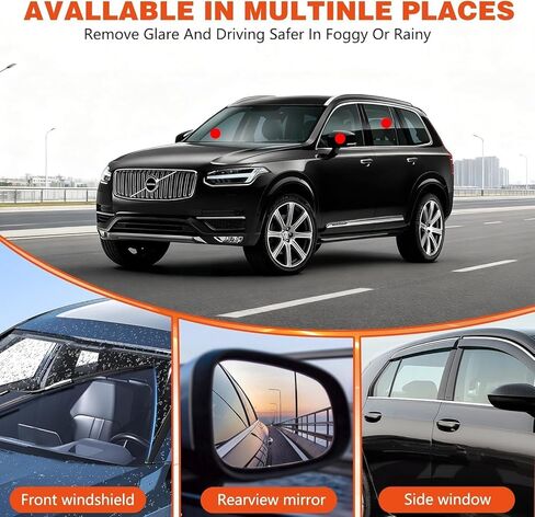 مزيل غشاء الزيت الزجاجي للسيارة، مركب زجاجي قابل للدوران مع لوح تنظيف، فرشاة تنظيف غشاء الزيت الزجاجي المحمولة تزيل طبقة الزيت واللطخات 100 مل in Kuwait