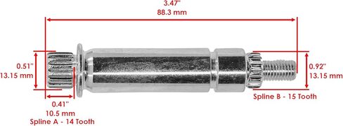 Caltric Transmission Drive Gear Shaft W/Sector Compatible with Polaris Sportsman 500 EFI HO 2004-2013 in Kuwait