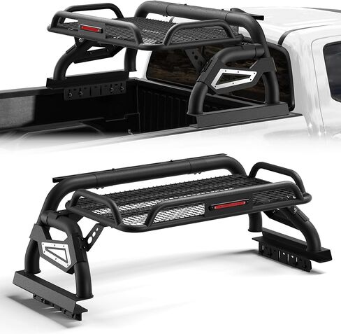 Truck Roll Bar with Cargo Carrier Basket Mid Size Trucks Compatible with Toyota Tacoma, Chevy Colorado & GMC Canyon Heavy Duty Chase Rack Sport Bar in Saudi Arabia