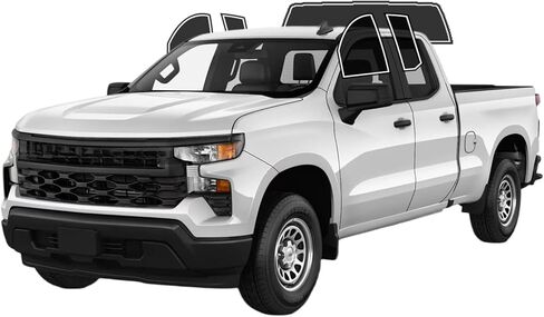 طبقة تظليل نافذة مسبقة القطع لسيارة Chevy Silverado 1500 ممتدة 2019-2026 شريط الزجاج الأمامي 05% VLT 2Ply مضاد للكسر، كتلة للأشعة فوق البنفسجية، حماية الخصوصية، سهل التركيب، لا حاجة للتشذيب، تقليل الحرارة والوهج in Saudi Arabia