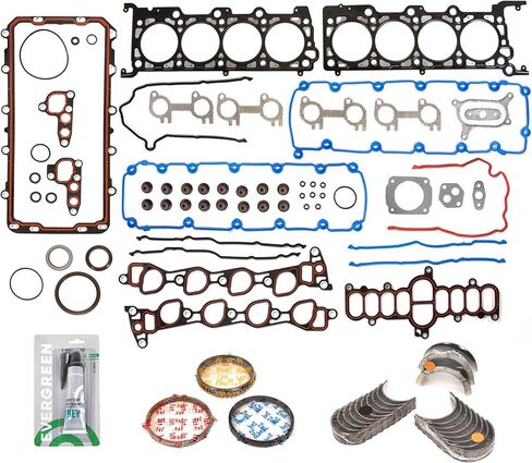 Evergreen SA-3129802664-3 Full Gasket Set Bearings Rings Compatible With/For Ford 4.6L V8 WINSOR Vin 6 SOHC 16-Valve in Saudi Arabia
