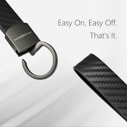 Leather Car Keychain with Key Chain Clip, 6 Key Rings D Ring, Carbon Fiber Strap Key Fob Keychain for Men Women in Saudi Arabia