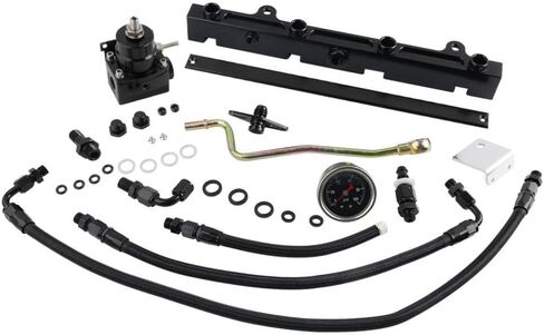 Fuel Rail With Pressure Regulator FPR Gauge Hose Line Compatible With Civic D15 D16 D17 Oil Fittings Fuel Gauge in Saudi Arabia